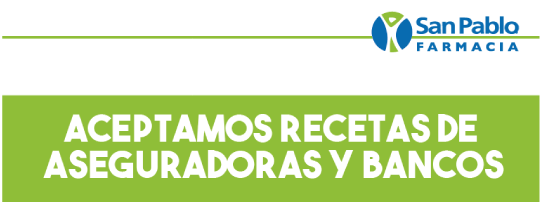 Aceptamos recetas de aseguradoras y bancos